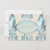 stijl Fleur de Lis RSVP-kaart RSVP Kaartje (Voorkant)