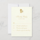 stijl Floral Cream RSVP Card (Voorkant)