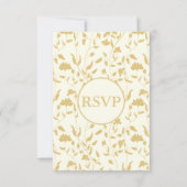 stijl Floral Cream RSVP Card (Achterkant)