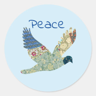 stijl Floral Dove Peace Stickers