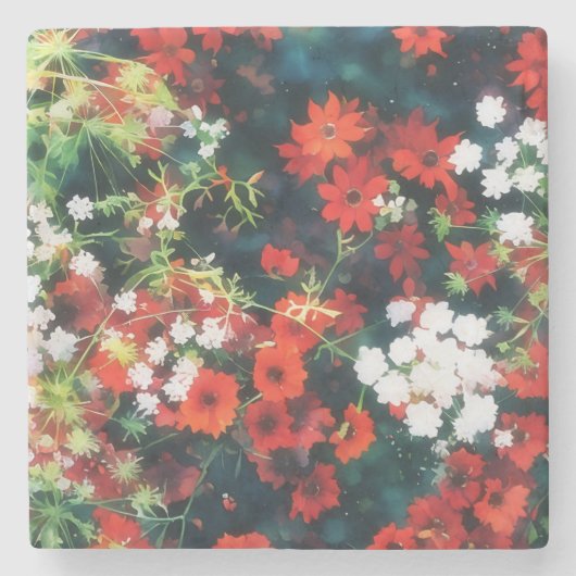  stijl Floral Garden Art Onderzetter (Voorkant)