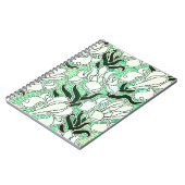  stijl Floral Patroon in Groen Journal Notitieboek (Linkerzijde)