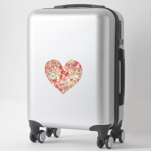  stijl Floral Roos Heart Sticker (Koffer)