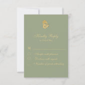stijl Floral Sage Green RSVP Card (Voorkant)