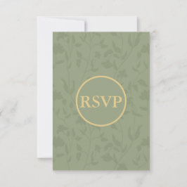  stijl Floral Sage Green RSVP Card