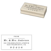 Stijl Formele Douanenamen & Terugkeeradres Rubberstempel (Gestempeld)
