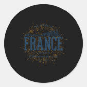 Stijl Frankrijk Ronde Sticker (Voorkant)