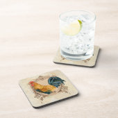 stijl Frans land Rustic Barn Rooster Bier Onderzetter (Rechterzijde)