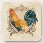  stijl Frans land Rustic Barn Rooster Bier Onderzetter (Voorkant)