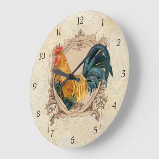  stijl Frans land Rustic Barn Rooster Grote Klok (Hoek)