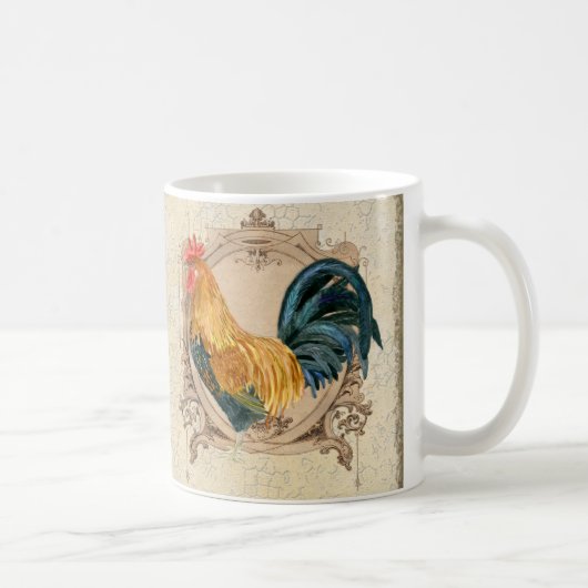 stijl Frans land Rustic Barn Rooster Koffiemok (Rechts)