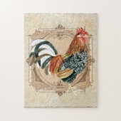 stijl Frans land Rustic Barn Rooster Legpuzzel (Verticaal)
