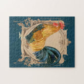  stijl Frans land Rustic Barn Rooster Legpuzzel (Horizontaal)