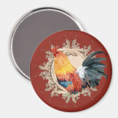 stijl Frans land Rustic Barn Rooster Magneet (Voorkant / Achterkant)