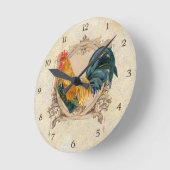  stijl Frans land Rustic Barn Rooster Ronde Klok (Hoek)