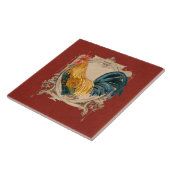  stijl Frans land Rustic Barn Rooster Tegeltje (Zijkant)