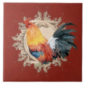 stijl Frans land Rustic Barn Rooster Tegeltje (Voorkant)