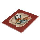  stijl Frans land Rustic Barn Rooster Tegeltje (Zijkant)