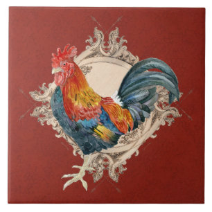  stijl Frans land Rustic Barn Rooster Tegeltje