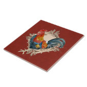  stijl Frans land Rustic Barn Rooster Tegeltje (Zijkant)