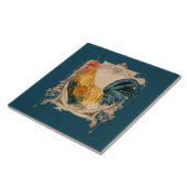  stijl Frans land Rustic Barn Rooster Tegeltje (Zijkant)