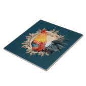  stijl Frans land Rustic Barn Rooster Tegeltje (Zijkant)