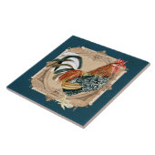 stijl Frans land Rustic Barn Rooster Tegeltje (Zijkant)