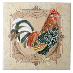  stijl Frans land Rustic Barn Rooster Tegeltje