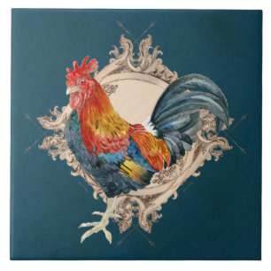 stijl Frans land Rustic Barn Rooster Tegeltje