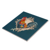 stijl Frans land Rustic Barn Rooster Tegeltje (Zijkant)
