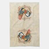  stijl Frans land Rustic Barn Rooster Theedoek (Verticaal)