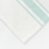  stijl Franse Aqua Blue Ticking Tape Crest Fleece Deken (Hoek)