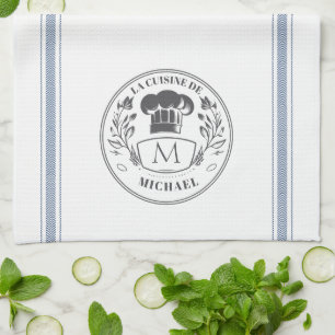  stijl Franse koken Gepersonaliseerd Monogram Theedoek