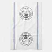  stijl Franse koken Gepersonaliseerd Monogram Theedoek (Verticaal)