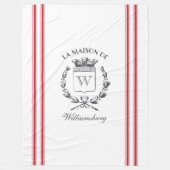  stijl Franse rode tapeklok Fleece Deken (Voorkant)