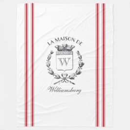  stijl Franse rode tapeklok Fleece Deken