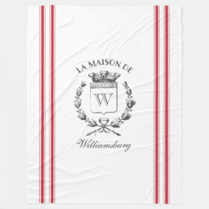  stijl Franse rode tapeklok Fleece Deken