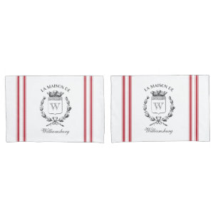 Stijl Franse Rode Ticking Band Douanenaam Kussensloop