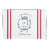 Stijl Franse Rode Ticking Band Douanenaam Kussensloop (Voorkant-Links)