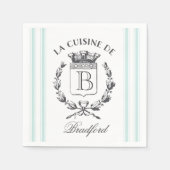  stijl Franse Verkopersaangepaste naam en monogram Servet (Voorkant)