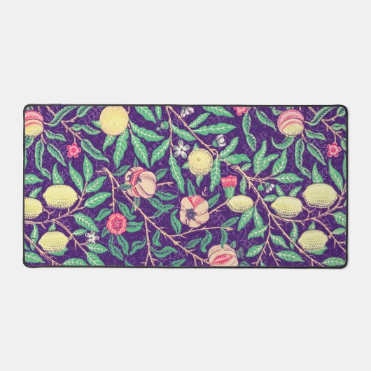 stijl fruitbloemen Paarse bureau mat pad (Voorkant)