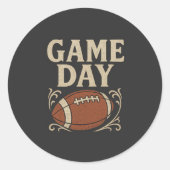  stijl - Game Day Ronde Sticker (Voorkant)
