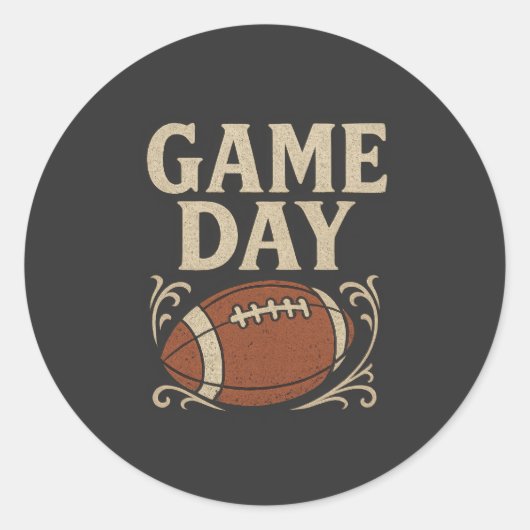  stijl - Game Day Ronde Sticker (Voorkant)