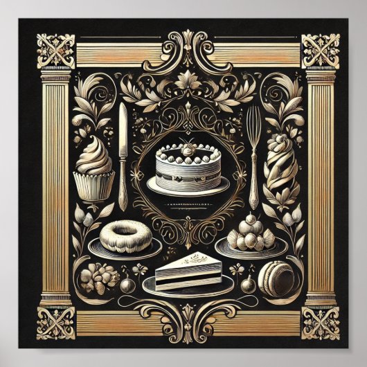  stijl gebak & bakken poster (Voorkant)