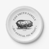  stijl | Gebeurtenis rond varkensroast | Gezinsgho Papieren Bordje (Voorkant)