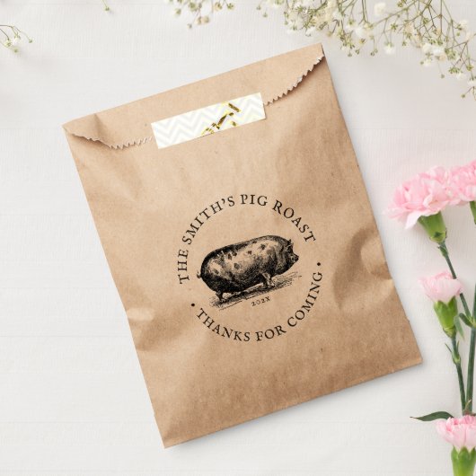  stijl | Gebeurtenis rond varkensroast | Gezinsher Bedankzakje (Gezegeld)
