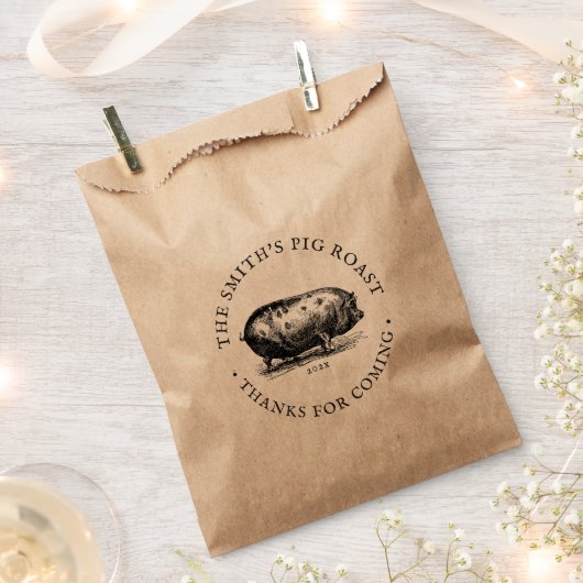  stijl | Gebeurtenis rond varkensroast | Gezinsher Bedankzakje (Geknipt)