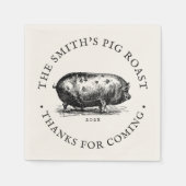 stijl | Gebeurtenis rond varkensroast | Gezinsher Servet (Voorkant)