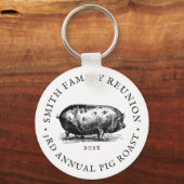  stijl | Gebeurtenis rond varkensroast | Gezinsher Sleutelhanger (Voorkant)