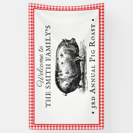  stijl | Gebeurtenis rond varkensroast Spandoek (Verticaal)